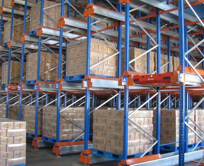 Shuttle Car Operated Pallet Storage Rack for Industrial Warehouse