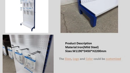 Popular Metal Floor Pegboard Phone Retail Shop Accessories Tool Display Product Rack