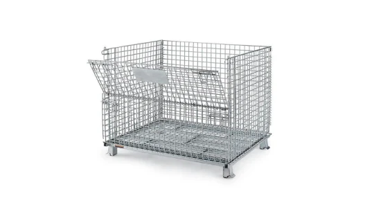 Industrial Foldable Steel Cage Storage Container